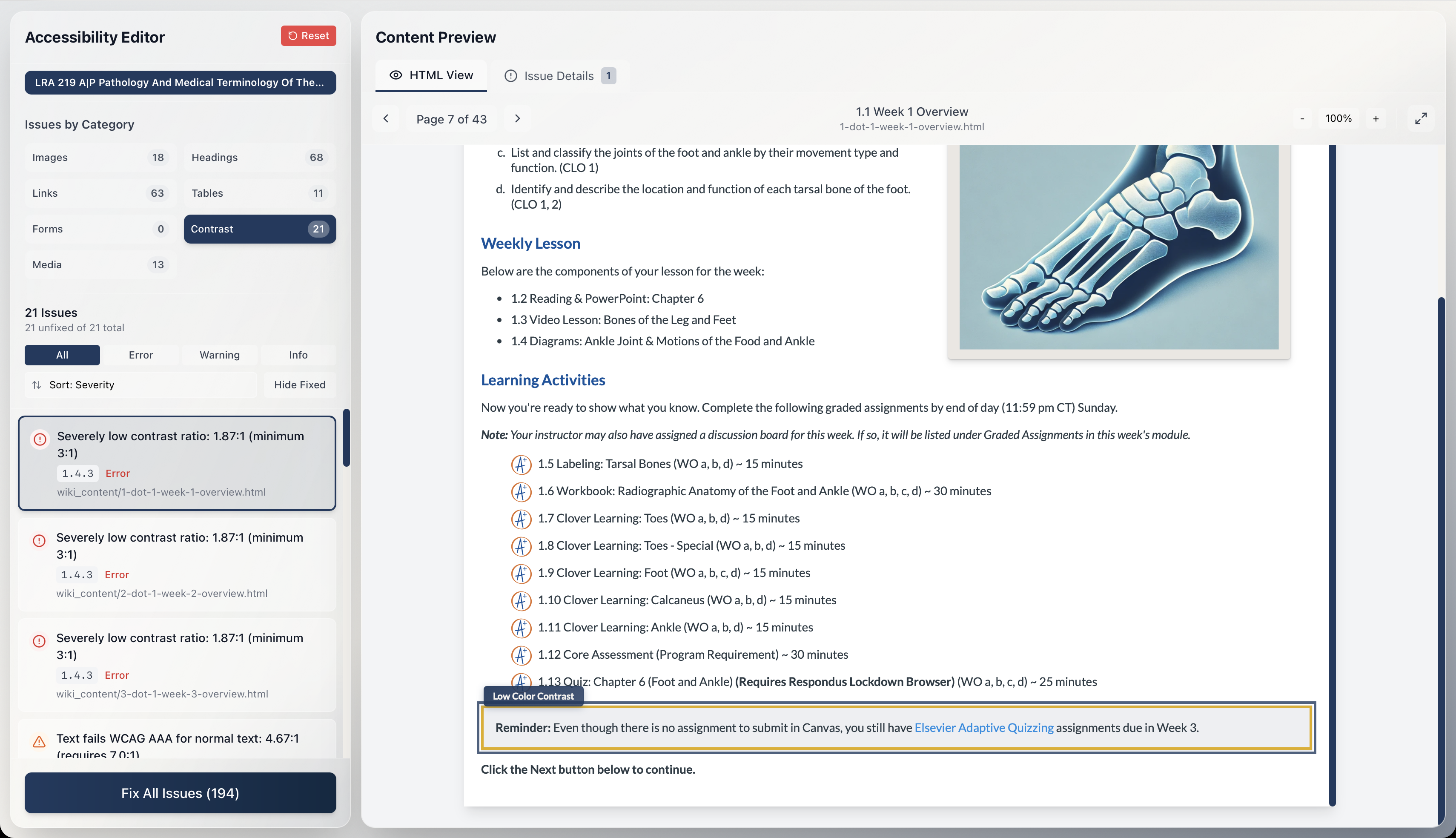 FairStart AI-powered remediation showing one-click fix interface